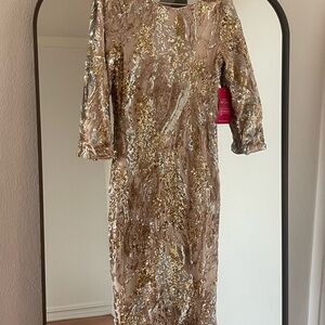 Little Mistress Gold Sequin Dress